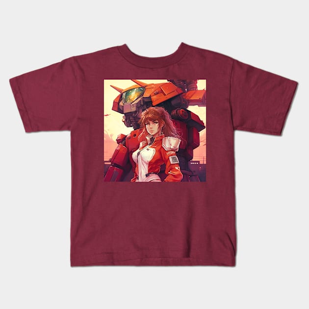 Darling Seven - Vintage Art | Mecha Kids T-Shirt by masterolive